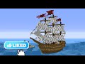 minecraft noob vs pro vs hacker family ship house build challenge animation