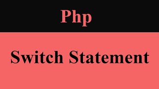 switch statement in php | #phpstarters