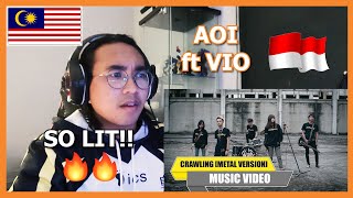 Aoi - Crawling (Feat. Vio) (Metal Version) [OMV] | Video Reaction