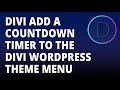 Divi add a countdown timer to the divi wordpress theme menu