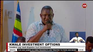 Kwale leaders say land disputes hurt investment