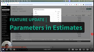 Feature Update | Parameters in Estimates 📊
