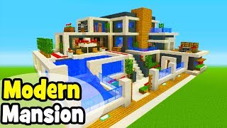 Minecraft Tutorial: How To Make A Modern Mansion #6