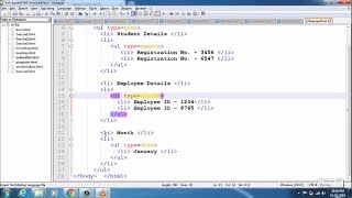 HTML - Exercises 4 - Nested Lists