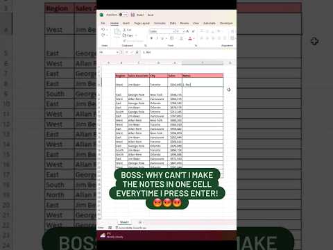 How to use ALT + Enter to create a new line within a cell in Excel! #excel #exceltips #exceltraining