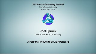 A Personal Tribute to Louis Nirenberg - Joel Spruck