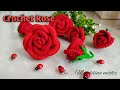 Crochet Rose Simple @ Rose letak atas sarung tisu