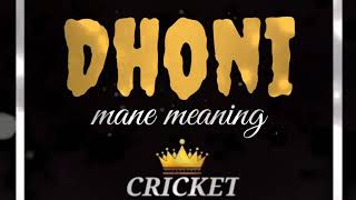 ms dhoni name status video // ms dhoni name meaning status video