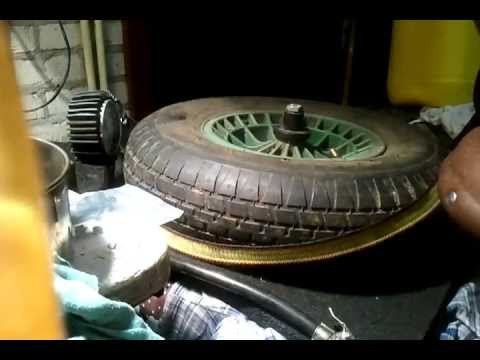 How to inflate an old tubeless tire for wheelbarrow. Loud compressor sound @ 8 sec. How to inflate an old tubeless tire for wheelbarrow. Loud compressor sound @ 8 sec.