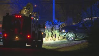 RAW: Man barricaded for hours in house in Liberty