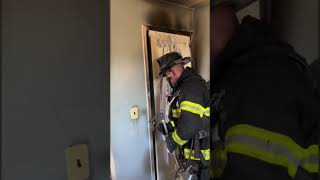 Saved by the door! #shorts #shortvideo #omg #mindblowing #fire #firesafety