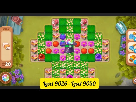 Gardenscapes (Nivel 9026 – Nivel 9050) – Todos los rompecabezas – Jugabilidad PARTE – 412