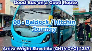 Arriva | 98 • Hitchin / Baldock | Journey | Wright Streetlite | GN14 DYG | 4287