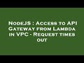 NodeJS : Access to API Gateway from Lambda in VPC - Request times out