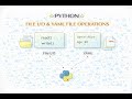 Video - File Input/Output and YAML file handling with Python