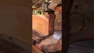 Mahogany Wood Cutting