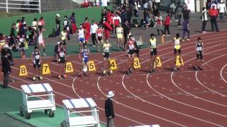 2015.11.3 西日本カーニバル 中学男子100ｍ決勝1組