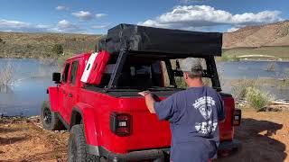 KB Voodoo Roof Rack Jeep Gladiator using Factory Tonneau cover