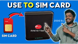 Airtel Launch New Air Fiber | Use To Sim Card | New Device | Full Detail | Speed \u0026 Plan 🤯