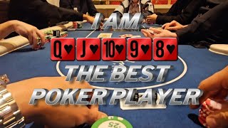 I Flop a STRAIGHT FLUSH And Our Opponent Keeps on Betting