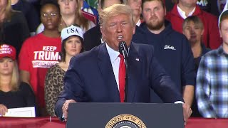 U.S. President Donald Trump speaks after being impeached on abuse of power