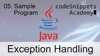 Java Exception Handling 05. Sample Program with try-with-resources feature