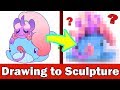 TURNING YOUR ART INTO SCULPTURE #2 Polymer Clay DIY CRAFT Art Challenge