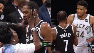 KD gets respect from Bucks \u0026 Harden leaves court without shaking hands after game 7