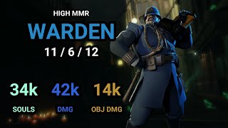 Warden Deadlock Gameplay | 42k DAMAGE | High MMR Replay - Top 0.1% Player | Valve