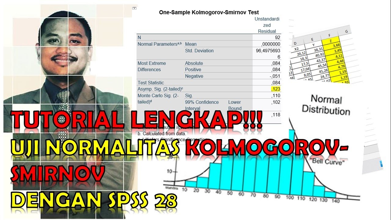 CARA UJI NORMALITAS KOLMOGOROV SMIRNOV DENGAN SPSS 28 - YouTube