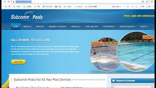 Subcomm Pools Falls Church | Falls Church Pool Builders Website Review