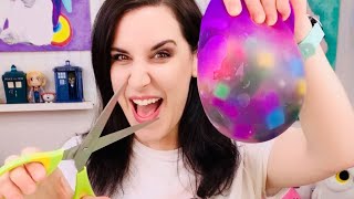Cutting Open My Homemade Squishy Stress Balls | Slime Mixing