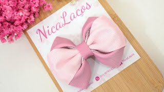 🎀 Laço Docinho com Gravatinha - DIY - PAP - Ribbon bow hair