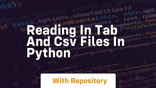 Reading in tab and csv files in python