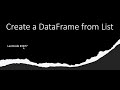 Create a DataFrame from List - LeetCode 2877 - Pandas
