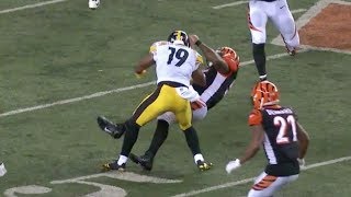 JuJu Smith-Schuster Vicious Block on Vontaze Burfict | Steelers vs. Bengals | NFL