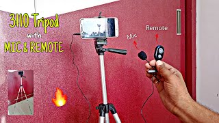 Tripod for Phone with Mic and Remote- Unboxing | Review 3110 Tripod