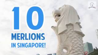 10 Merlions in Singapore!