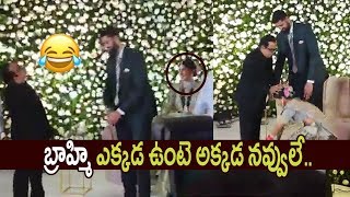 Brahmanandam Ultimate Fun with Jayasudha Son Nihar @Wedding Reception - Telugu Tonic