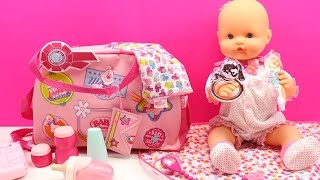 Bolso Cambiador y Accesorios Baby Born | La Bebé Nenuco come papilla