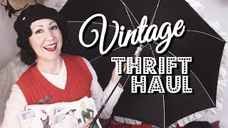 Vintage Thrift Haul - 3 months worth of thrift clothing, vintage Vogue sewing patterns and more!