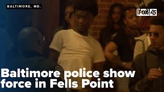 Baltimore police show force in Fells Point but remain silent on citations issued