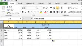 Excel 2010 Class Week 1: Part 3 of 3 (Create a basic spreadsheet)