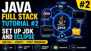 Java Setup for Beginners | Install JDK, Eclipse IDE & Run HelloWorld Program