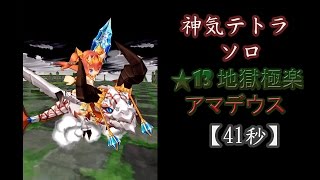 【白猫】神気テトラ ソロ ★13 地獄極楽アマデウス【41秒】