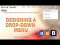 How to make Drop Down menu with HTML, CSS and Bootstrap | HTML Website Tutorials|  2021