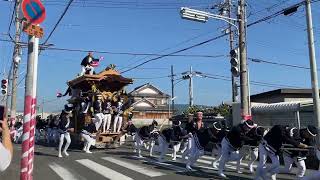 長滝西之番 泉佐野だんじり試験曳きやりまわし 令和4年9月25日