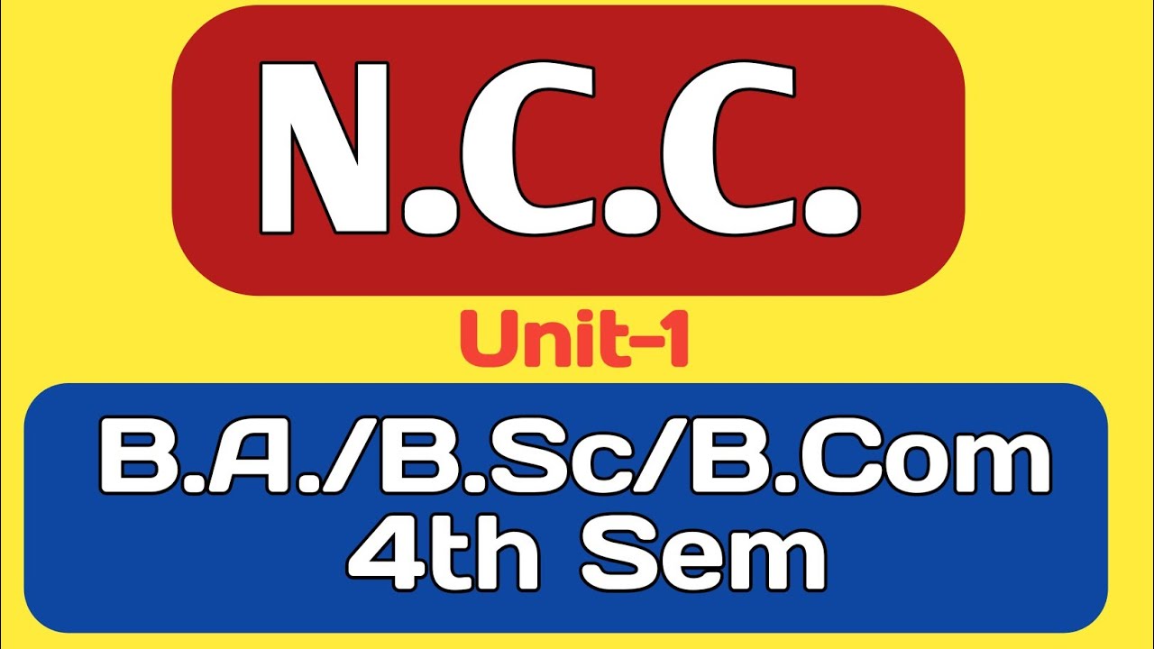 Ncc Ba Bsc Bcom 4th Semester Most Important Questions | Ba Ncc Question ...