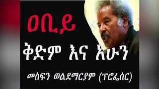 Ethiopia [ወቅታዊ]  ፕሮፌሰር መስፍን ወልደማርያም ‹‹ዐቢይ ቅድም እና አሁን››  ብለው ይጠይቃሉ