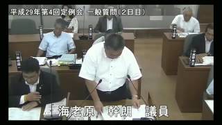 平成２９年６月１６日　海老原 幹朗 議員　一般質問